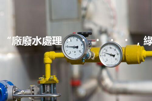 “廠廢水處理，綠色環(huán)保新篇章”